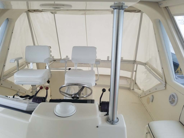 Ocean Yachts-Sportfish 1991-KelAnna East Greenwich-Rhode Island-United States-Bridge To Aft   Pompanette Helm  Seats-1356173