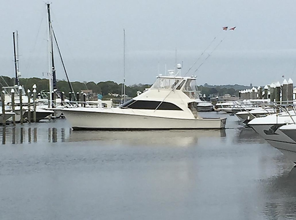 Ocean Yachts-Sportfish 1991-KelAnna East Greenwich-Rhode Island-United States-Maneuvering Out Of Marina-1356205