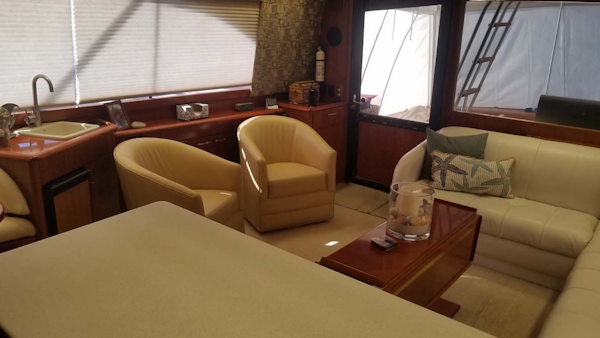 Ocean Yachts-Sportfish 1991-KelAnna East Greenwich-Rhode Island-United States-Salon To Stbd Aft-1356176