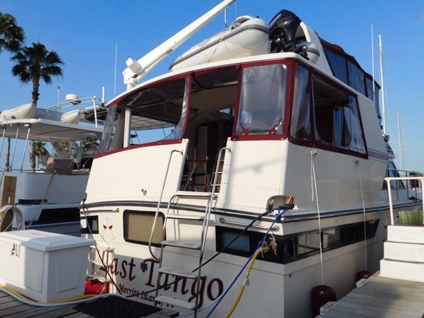 Californian-45 Aft Cabin Motor Yacht 1989-Last Tango Merritt Island-Florida-United States-Stern, Aft/Sun Deck Entrance-1367183 | Thumbnail