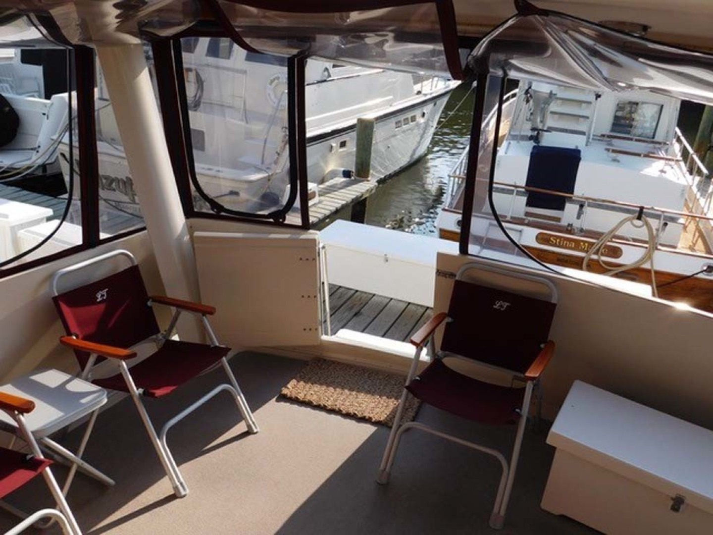 Californian-45 Aft Cabin Motor Yacht 1989-Last Tango Merritt Island-Florida-United States-Aft/Sun Deck Entrance-1367181 | Thumbnail