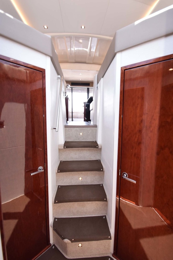 Sea Ray-460 Sundancer 2017-Susanne Marie 4 Fort Myers-Florida-United States-Stairs To Upper Salon, Helm And Galley-1403749