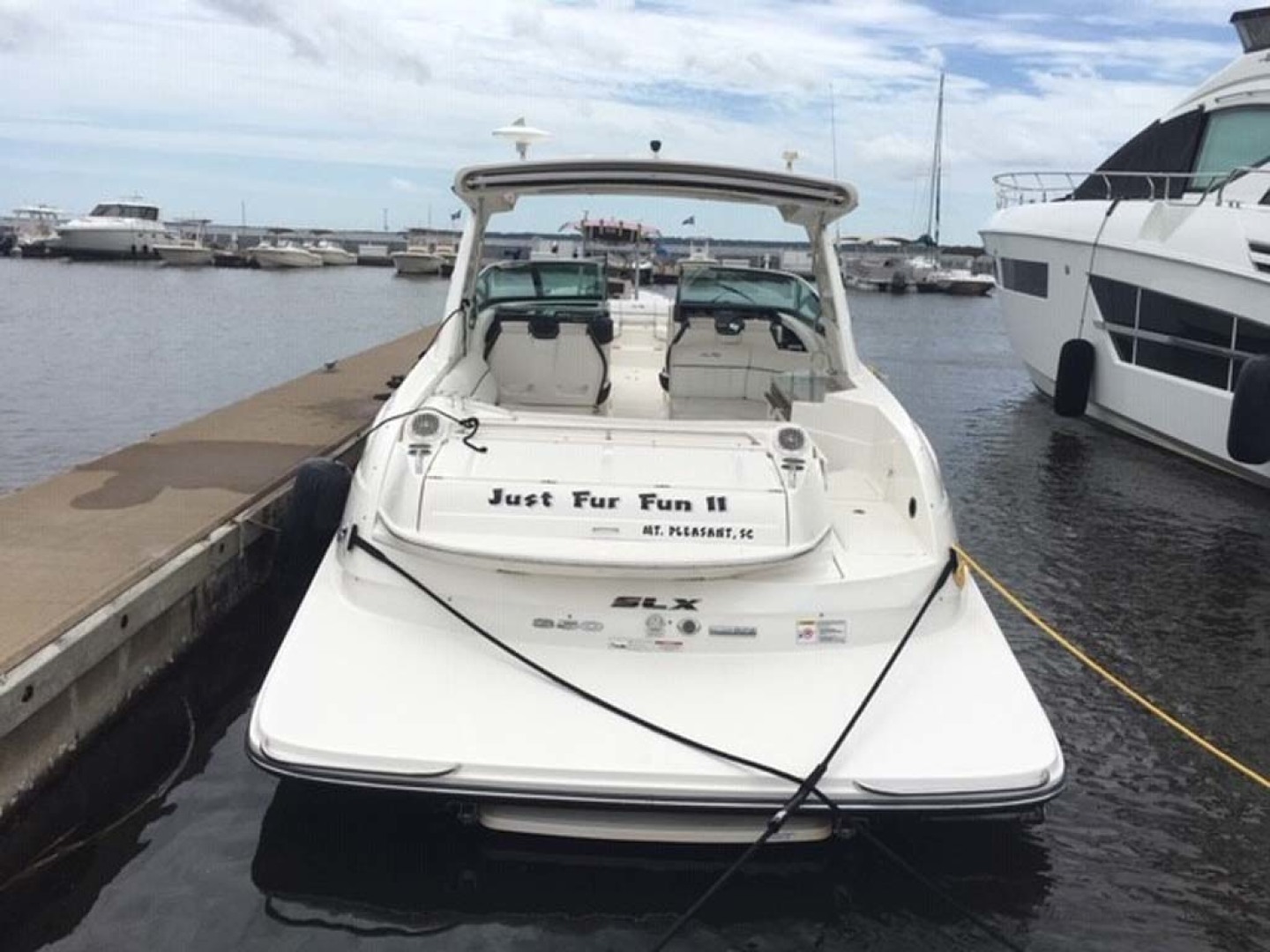 Sea Ray-350 SLX 2015 -Mount Pleasant-South Carolina-United States-Stern, Integrated Swim Platform-1414764 | Thumbnail