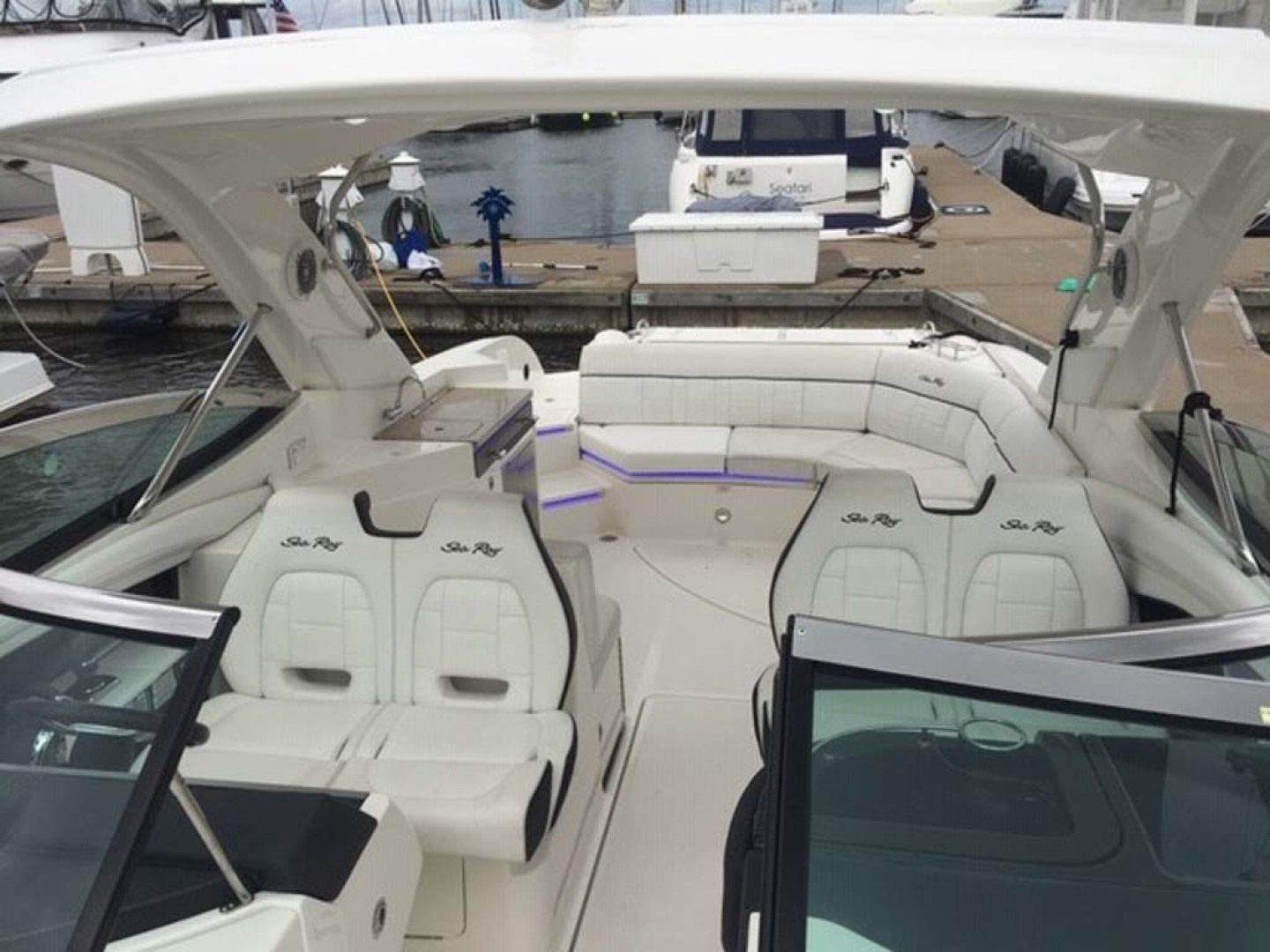 Sea Ray-350 SLX 2015 -Mount Pleasant-South Carolina-United States-Aft View From Foredeck-1414786 | Thumbnail