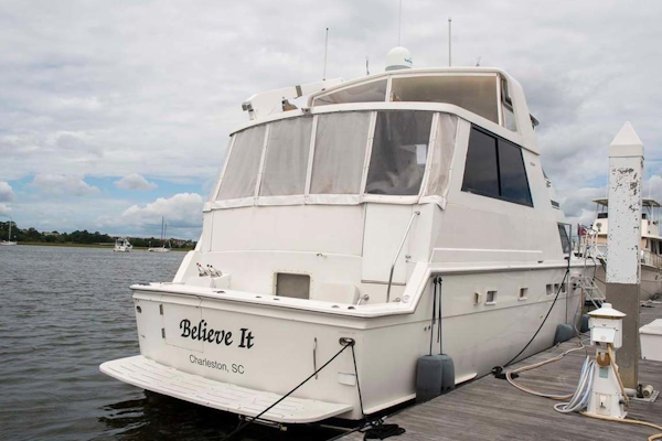 Hatteras-52 Cockpit Motor Yacht 1994-Believe It Mount Pleasant-South Carolina-United States-Stern View-1415468