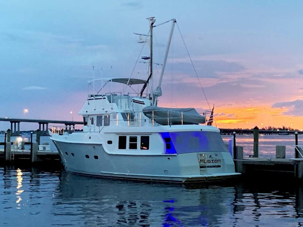 Nordhavn-47 2005-Fusion North Palm Beach-Florida-United States-At the Dock at Sunset-1424045