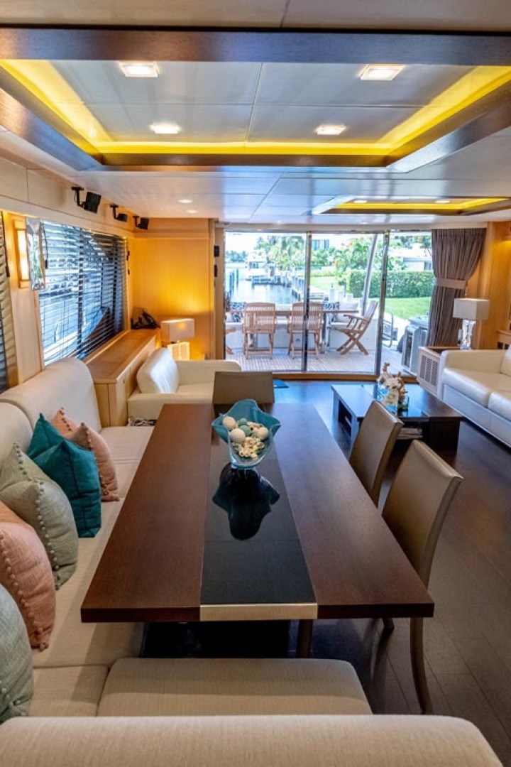 Sunseeker-Motor Yacht 2014-Full Circle Fort Lauderdale-Florida-United States-11 Dining To Stbd Aft-1430528 | Thumbnail