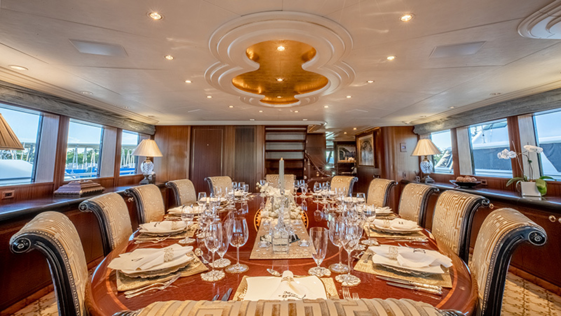 Feadship-Tri-Deck 1992-NEVER ENOUGH Nassau-Bahamas-Dining Area-1434169 | Thumbnail