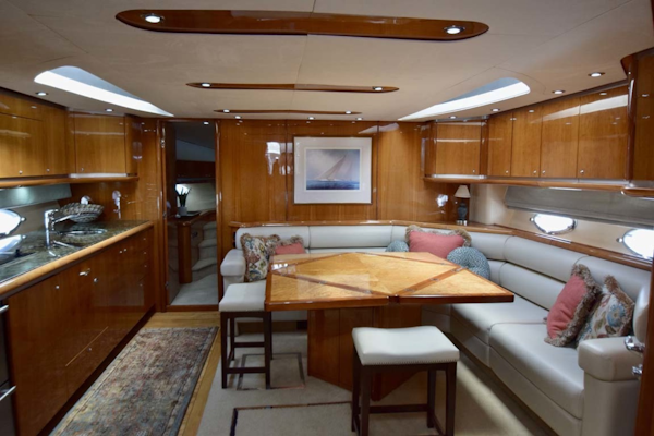 Sunseeker-Predator 2003-Low Profile PALM BEACH-Florida-United States-Main Salon With Extended Table In Center-1576345