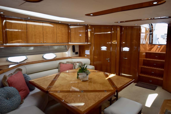 Sunseeker-Predator 2003-Low Profile PALM BEACH-Florida-United States-Main Salon With Extended Table From Port To Stbd. View-1576342