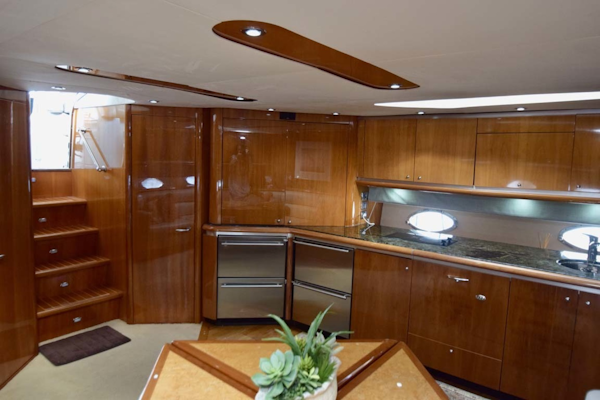Sunseeker-Predator 2003-Low Profile PALM BEACH-Florida-United States-Main Salon And Galley From Stbd. Corner-1576332