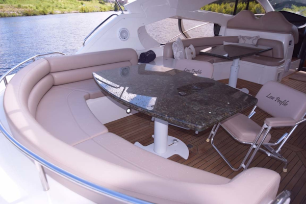 Sunseeker-Predator 2003-Low Profile PALM BEACH-Florida-United States-Aft Table With Expansive Seating For 6 8-1576387
