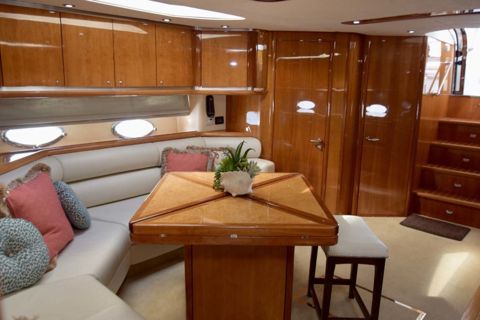 Sunseeker-Predator 2003-Low Profile PALM BEACH-Florida-United States-Main Salon Table Closed From Galley On Port Side-1576341 | Thumbnail