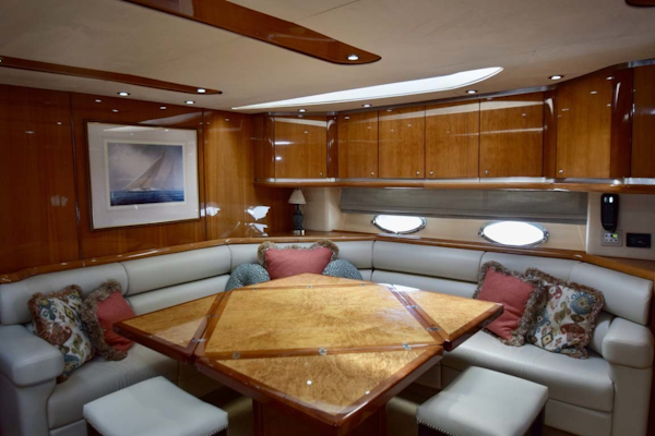 Sunseeker-Predator 2003-Low Profile PALM BEACH-Florida-United States-Main Salon With Extended Table From Galley-1576343