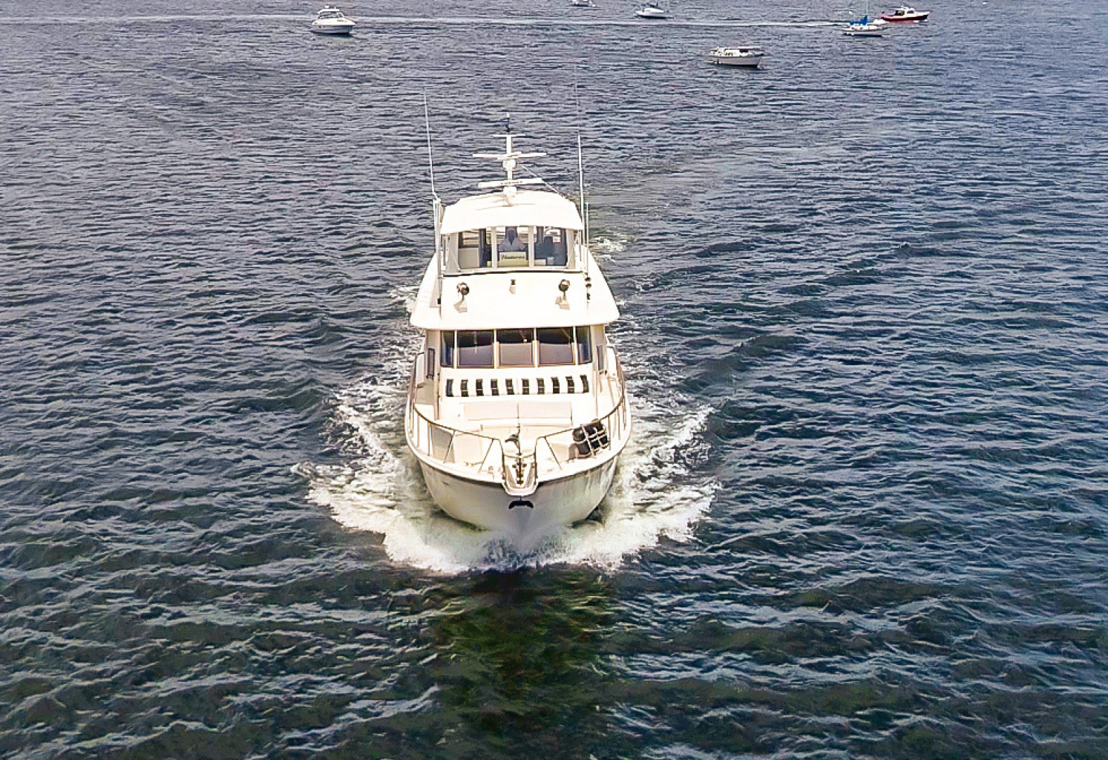Hatteras-Motor Yacht 1985-Ruffian North Palm Beach-Florida-United States-Ruffian Aerials Bow-1470905 | Thumbnail