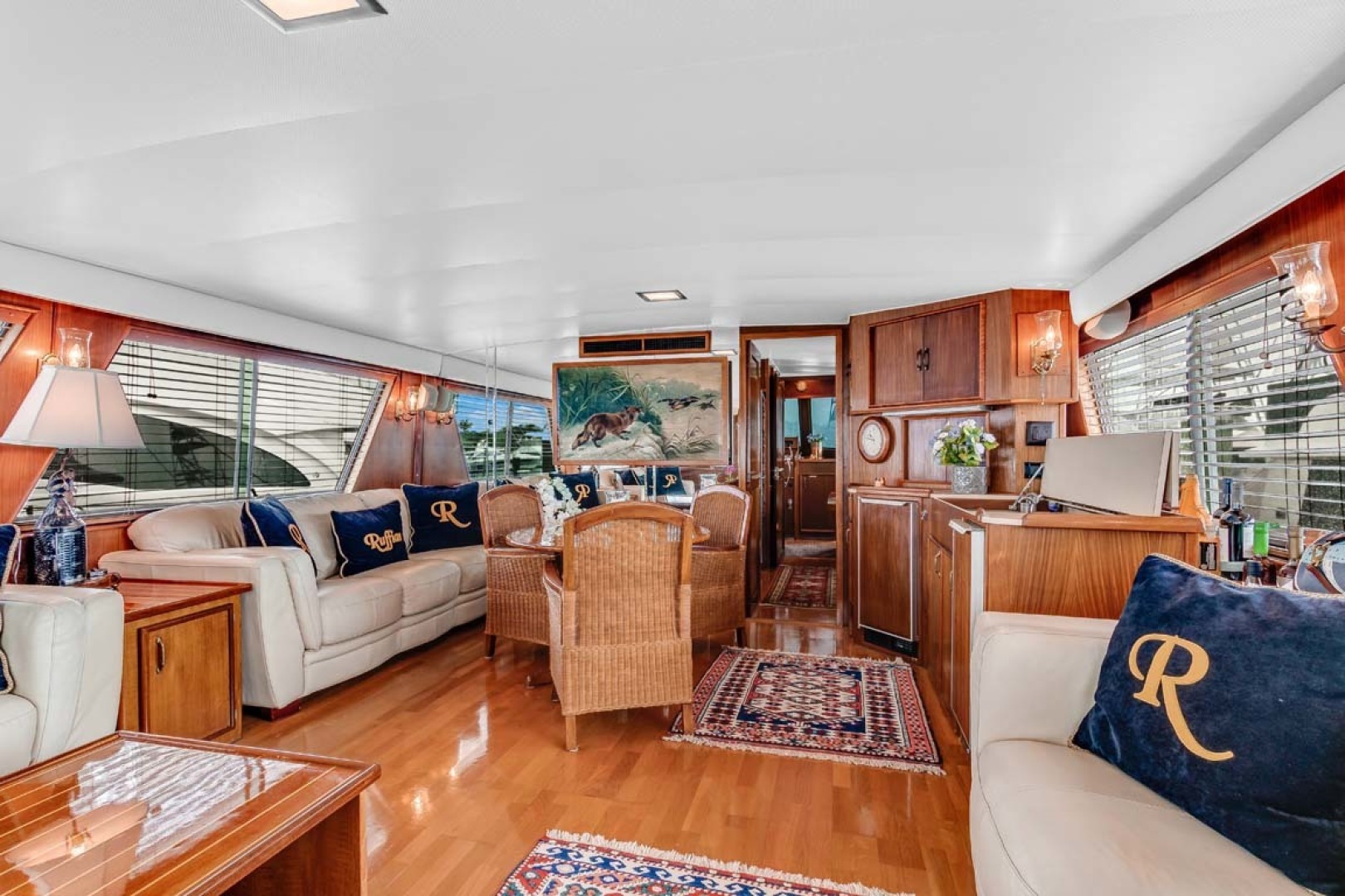 Hatteras-Motor Yacht 1985-Ruffian North Palm Beach-Florida-United States-Main Salon looking Forward-1463626 | Thumbnail