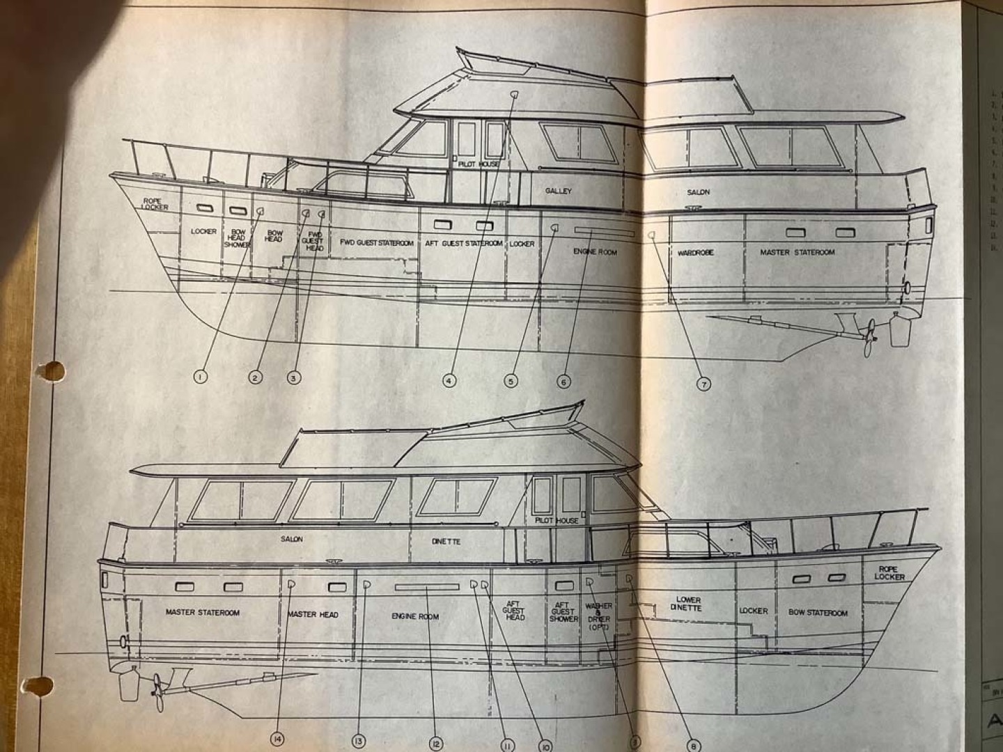 Hatteras-Motor Yacht 1985-Ruffian North Palm Beach-Florida-United States-Line Drawing-1463678 | Thumbnail