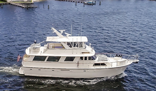Hatteras-Motor Yacht 1985-Ruffian North Palm Beach-Florida-United States-Ruffian Aerials Stbd Underway-1470908