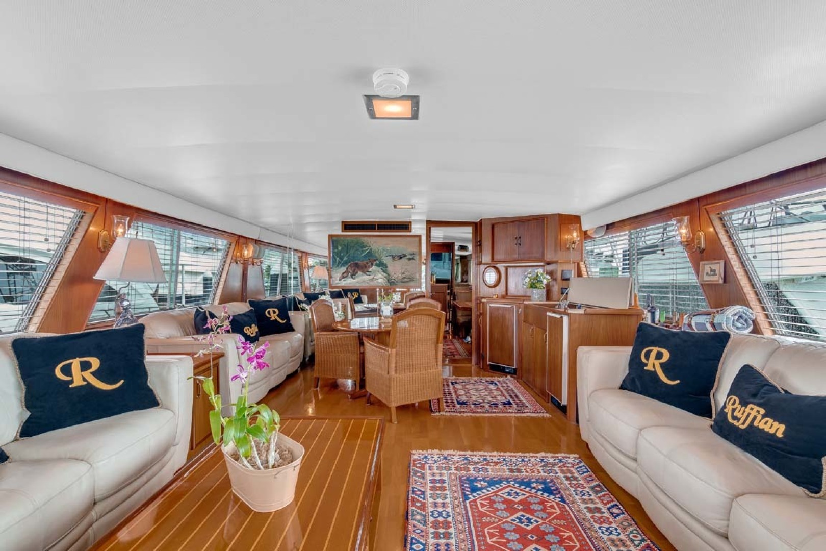 Hatteras-Motor Yacht 1985-Ruffian North Palm Beach-Florida-United States-Main Salon looking Forward-1463627 | Thumbnail