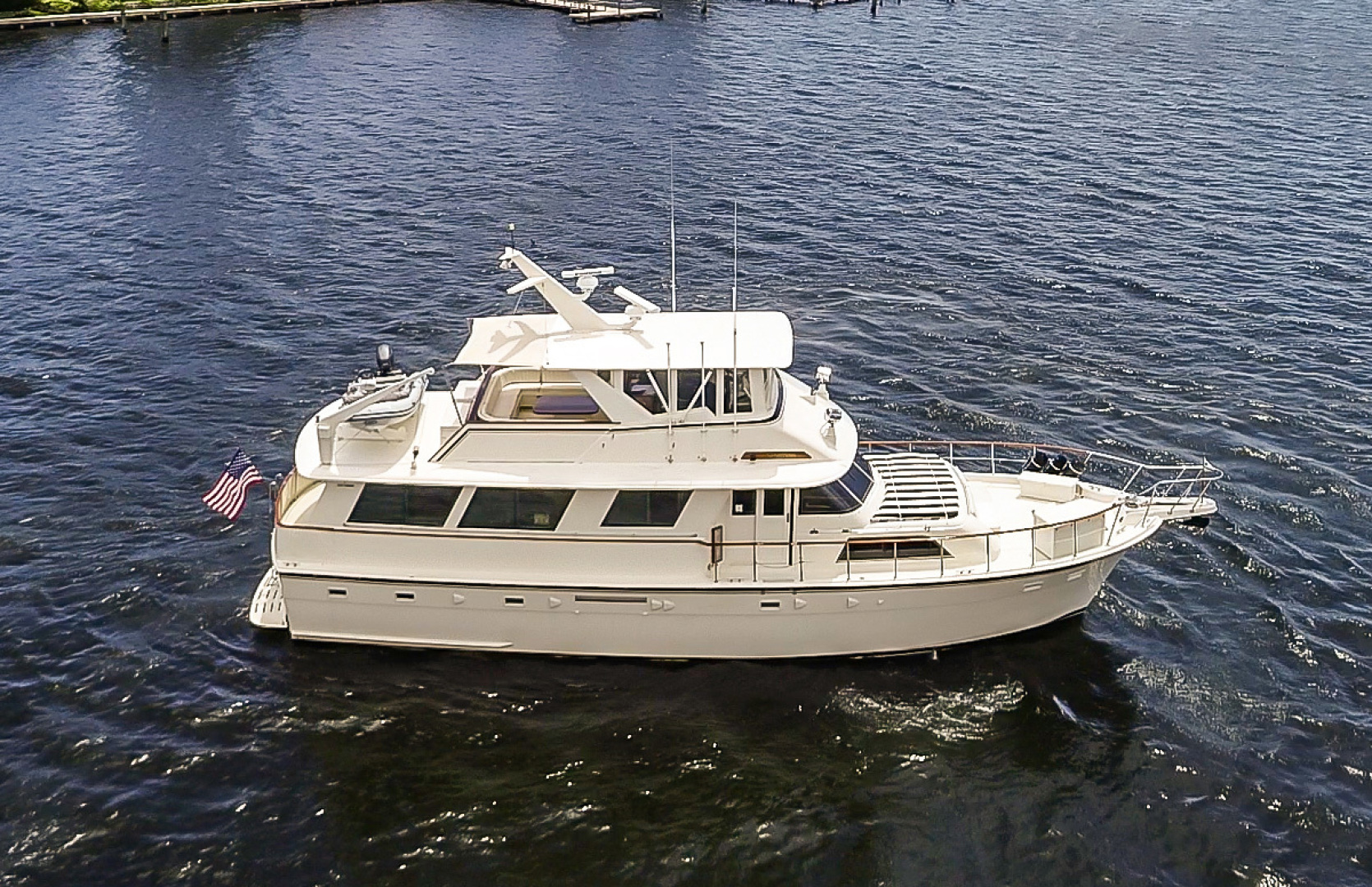 Hatteras-Motor Yacht 1985-Ruffian North Palm Beach-Florida-United States-Ruffian Aerials Stbd-1470909 | Thumbnail