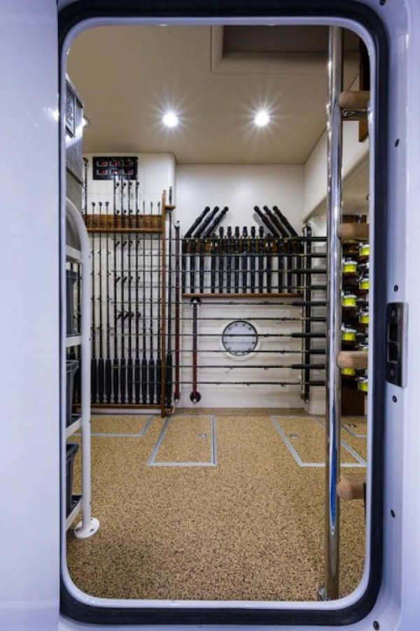 Rybovich-73 Convertible 2018-No Agenda North Palm Beach-Florida-United States-Tackle and Pump Room with Cork Hi Gloss Flooring-1486384