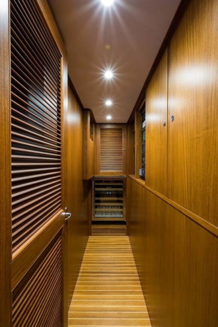 Rybovich-73 Convertible 2018-No Agenda North Palm Beach-Florida-United States-Forward of the Galley on Port and Starboard are the 2 Control rooms. They are both Air Conditioned with Teak and Holly Flooring. Portside is the Pantry/AV room and to Stb is the Electrical room-1486334 | Thumbnail