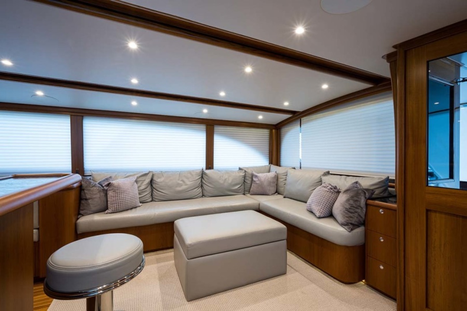 Rybovich-73 Convertible 2018-No Agenda North Palm Beach-Florida-United States-Leather L Shape Couch to Starboard with Storage below-1486321 | Thumbnail