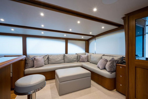 Rybovich-73 Convertible 2018-No Agenda North Palm Beach-Florida-United States-Leather L Shape Couch to Starboard with Storage below-1486321