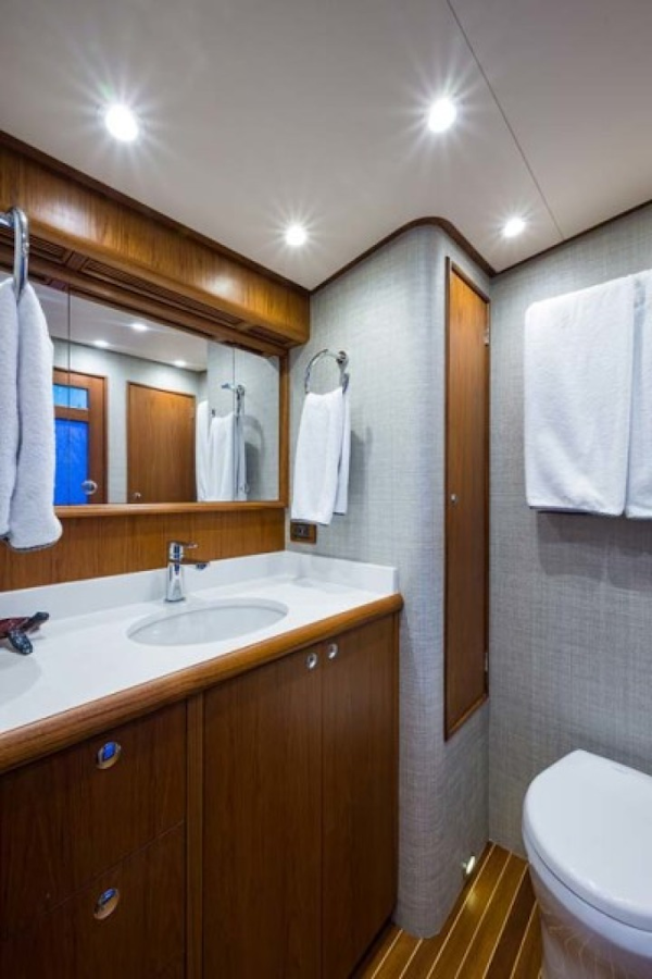 Rybovich-73 Convertible 2018-No Agenda North Palm Beach-Florida-United States-Master Head with Below Sink Drawers and Cabinet-1486341