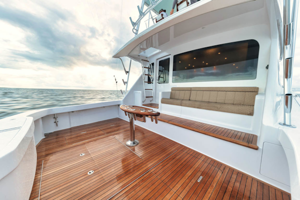 Viking-Convertible 2009-MOLLIE K Key Largo-Florida-United States-Cockpit Teak Deck And Bridge Ladder Steps-1487427