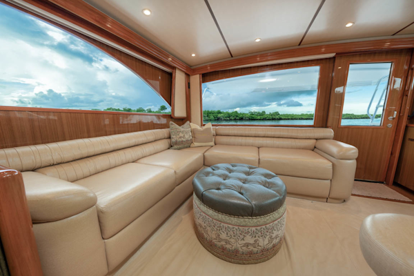 Viking-Convertible 2009-MOLLIE K Key Largo-Florida-United States-Main Salon  Upgraded Sofa, Dewberry Style Rounded Corners With Lots Of Storage-1487393