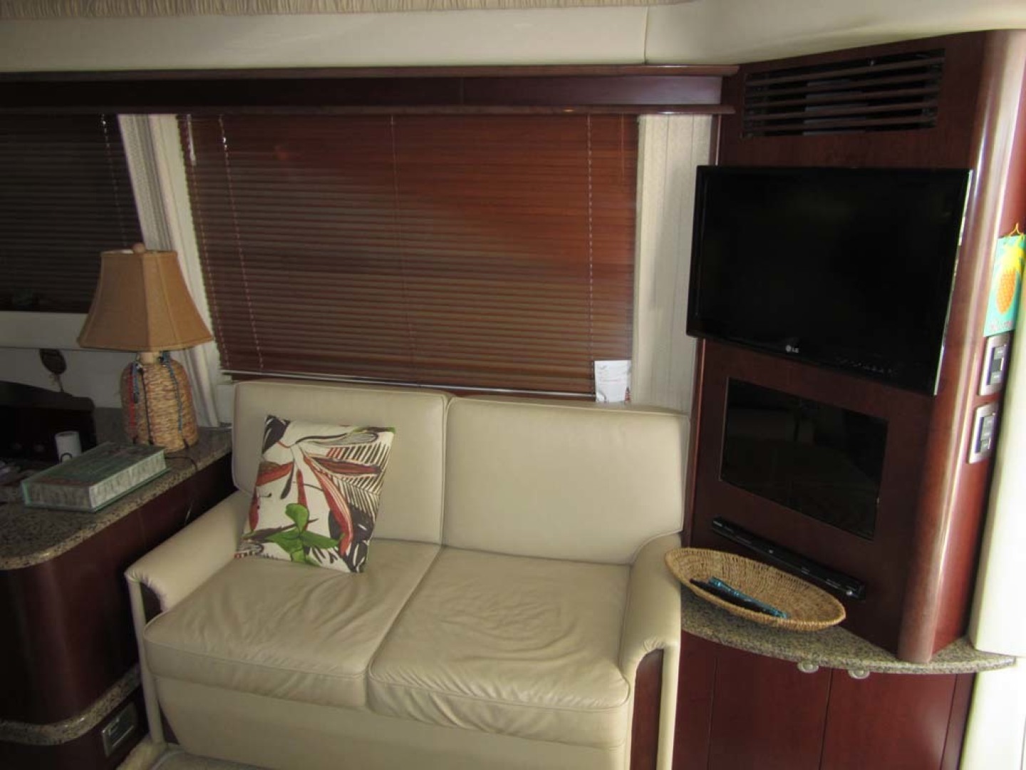 Sea Ray-44 Sedan Bridge 2006-Page Two St Petersburg-Florida-United States-Sofa Storage Starboard-1490130 | Thumbnail