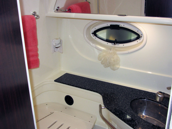 Monterey-355 Sport Yacht 2014-Sunset Serenity St. Petersburg-Florida-United States-Head Aft To Port-1498593