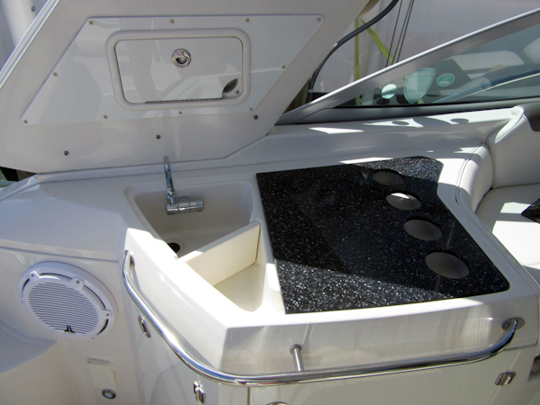 Monterey-355 Sport Yacht 2014-Sunset Serenity St. Petersburg-Florida-United States-Cockpit Wet Bar Sink-1498603