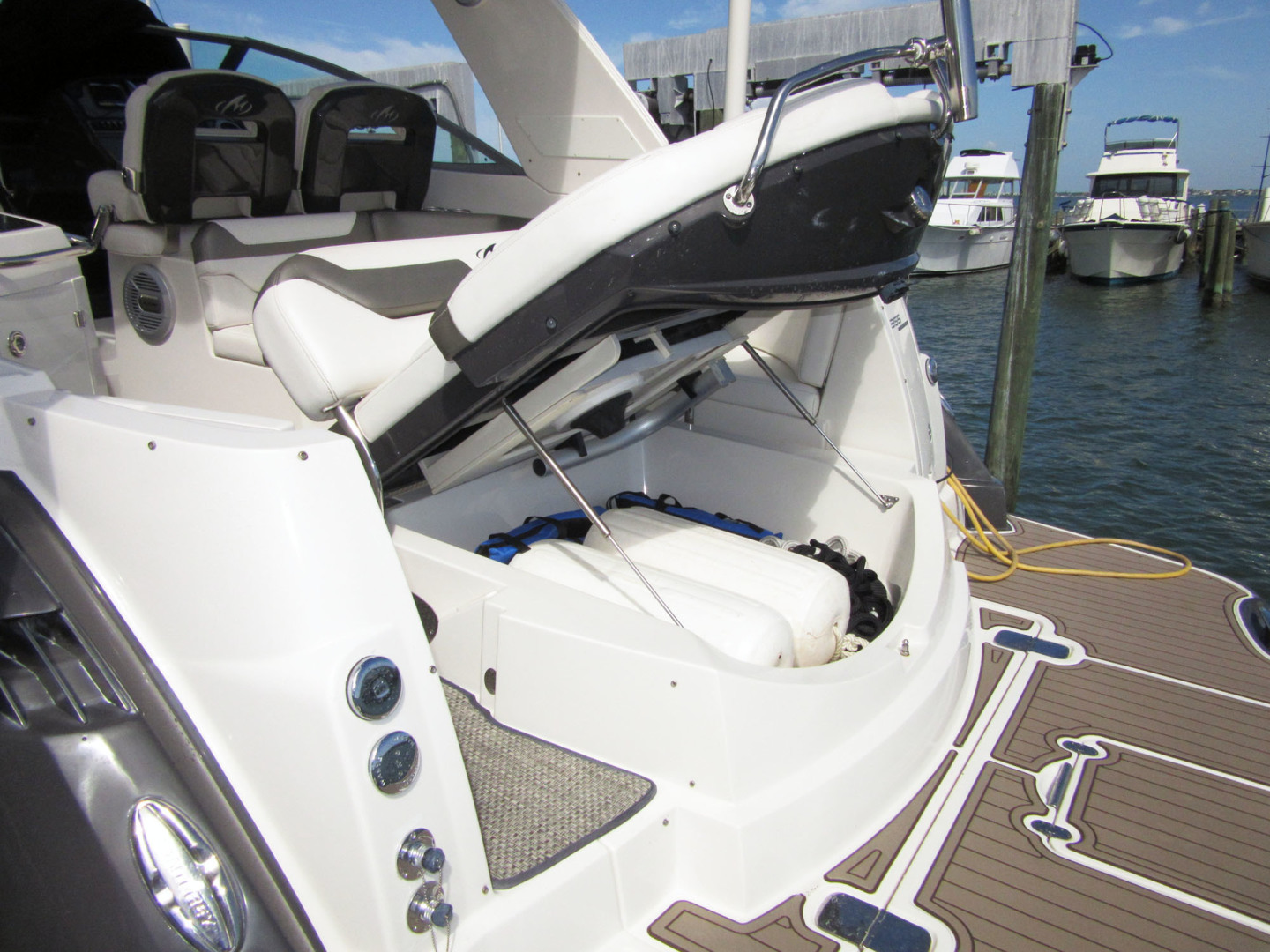 Monterey-355 Sport Yacht 2014-Sunset Serenity St. Petersburg-Florida-United States-Aft Garage Storage-1498619 | Thumbnail