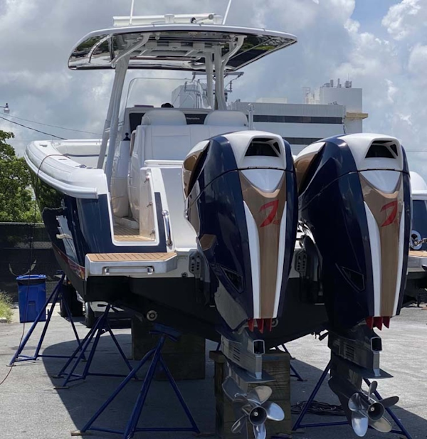 Intrepid-375 CC 2015 -Stuart-Florida-United States-Stern View Haul Out-1558733