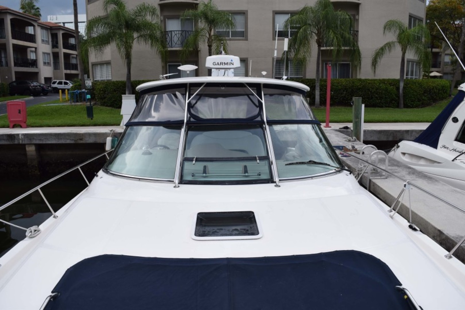 Sea Ray-460 Sundancer 2002-The Payoff Key Biscayne-Florida-United States-Helm View from Mid Bow-1569327 | Thumbnail