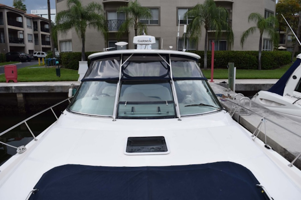 Sea Ray-460 Sundancer 2002-The Payoff Key Biscayne-Florida-United States-Helm View from Mid Bow-1569327