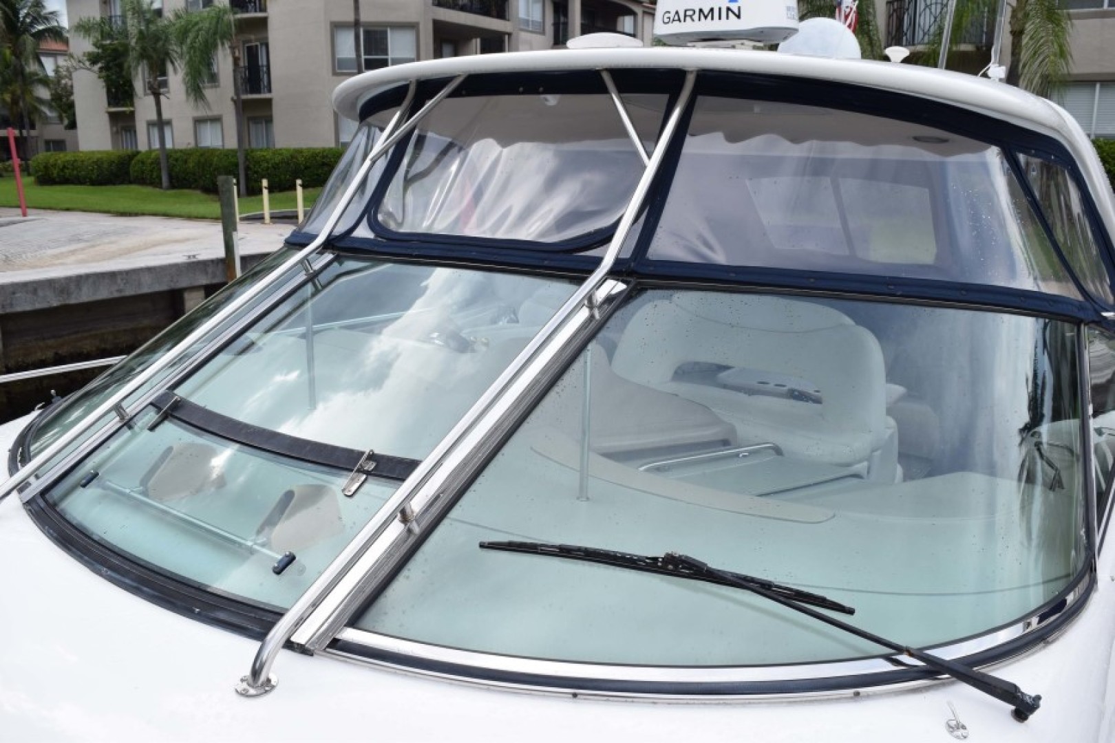 Sea Ray-460 Sundancer 2002-The Payoff Key Biscayne-Florida-United States-Isinglass and Windchield Detail-1569329 | Thumbnail