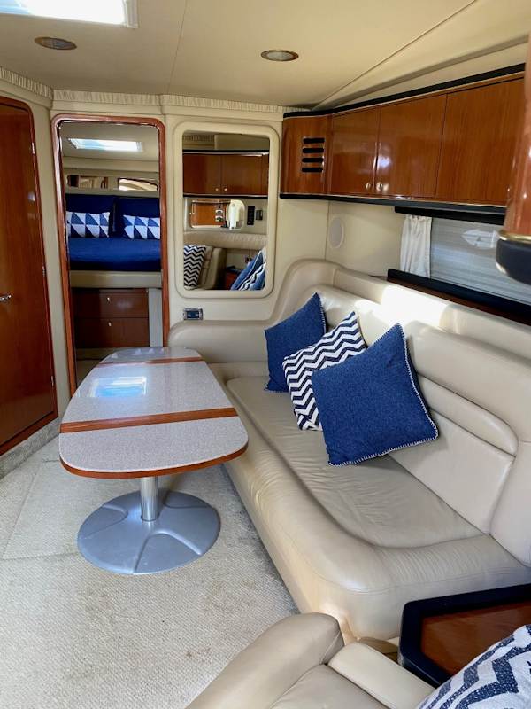 Sea Ray-460 Sundancer 2002-The Payoff Key Biscayne-Florida-United States-Salon Settee-1587565