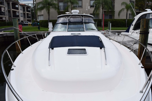 Sea Ray-460 Sundancer 2002-The Payoff Key Biscayne-Florida-United States-Pulpit View to Helm-1569325