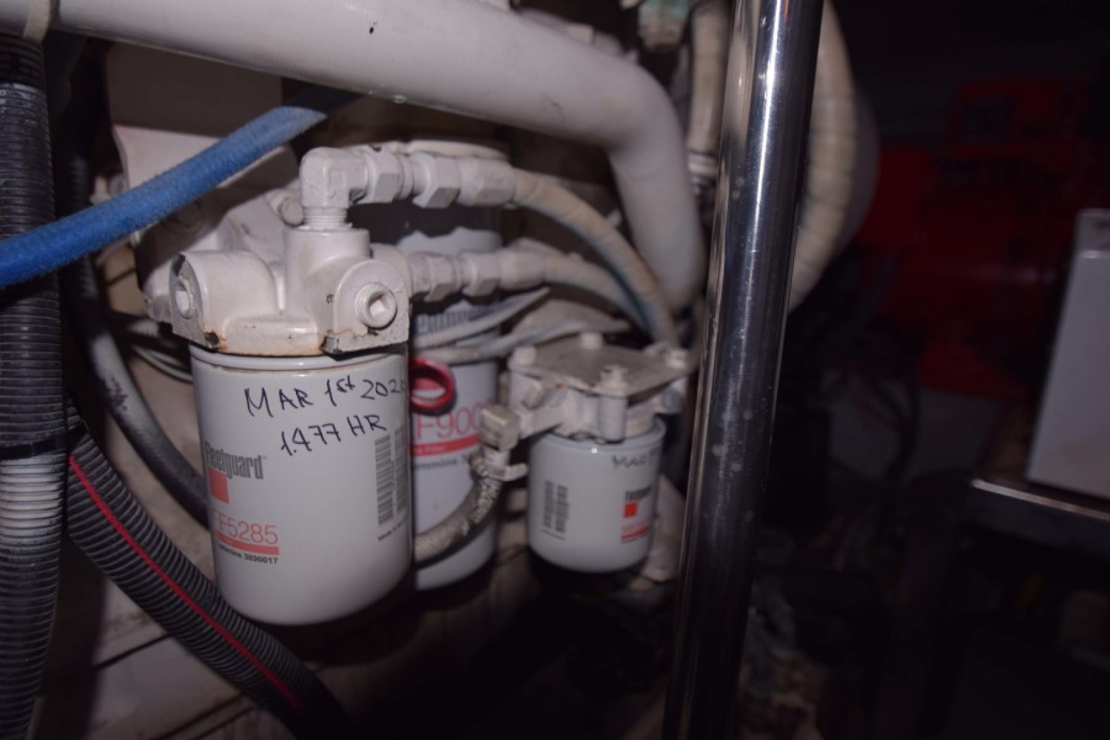 Sea Ray-460 Sundancer 2002-The Payoff Key Biscayne-Florida-United States-Engine Room Filters and Dates-1569347 | Thumbnail