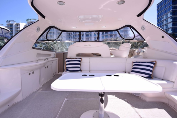 Sea Ray-460 Sundancer 2002-The Payoff Key Biscayne-Florida-United States-Cockpit to Helm View-1569339
