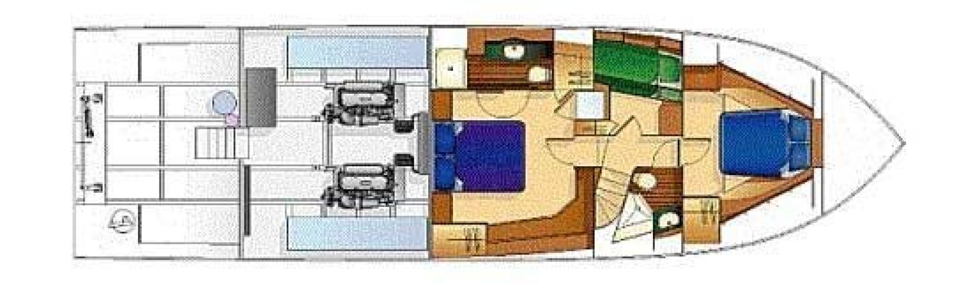 West Bay-Sonship 58 1997-CAVILEAH Stuart-Florida-United States-Below Deck Layout-1593714 | Thumbnail