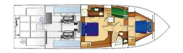 West Bay-Sonship 58 1997-CAVILEAH Stuart-Florida-United States-Below Deck Layout-1593714