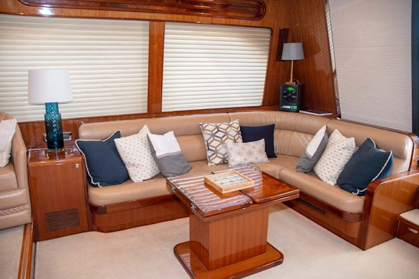 Hampton-60 Motor Yacht 2007-Family Biz Mount Pleasant-North Carolina-United States-Settee to starboard-1600050