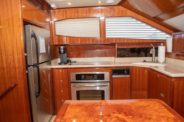 Hampton-60 Motor Yacht 2007-Family Biz Mount Pleasant-North Carolina-United States-Galley from Dining Table-1600055