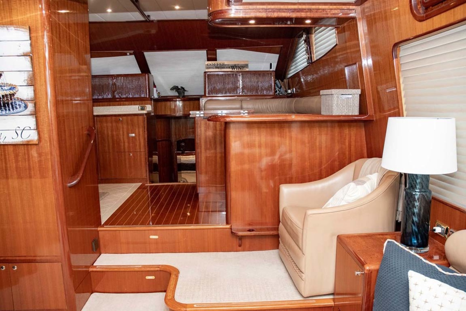 Hampton-60 Motor Yacht 2007-Family Biz Mount Pleasant-North Carolina-United States-Galley to port; Dining to stbd-1600056 | Thumbnail