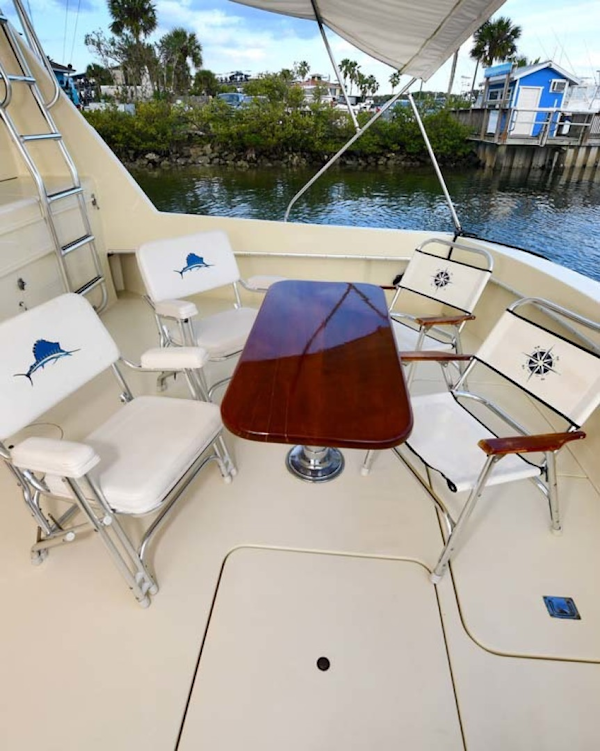 Hatteras-Convertible Sportfish 1985-ZARAY Fort Pierce-Florida-United States-Cockpit With Table Setup-1623853