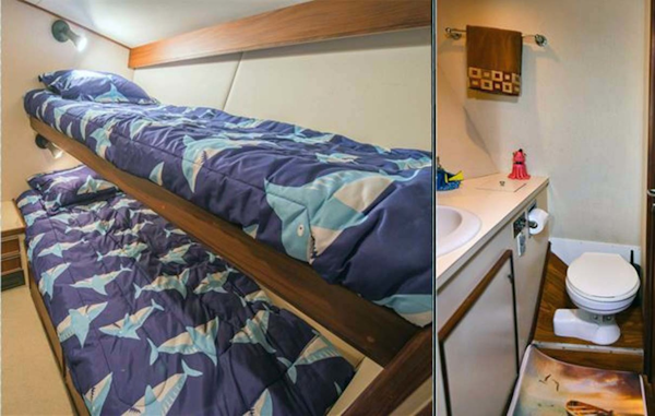 Hatteras-Convertible Sportfish 1985-ZARAY Fort Pierce-Florida-United States-Portside Bunk Stateroom And En Suite Head-1623848